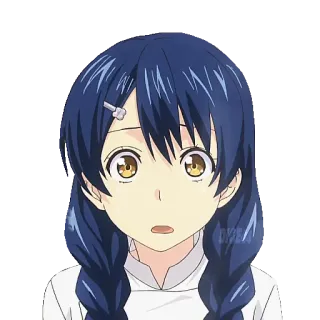 😦 Megumi Tadokoro Food Wars!: Shokugeki no Soma Anime, Ragazza, Ritratto, Personaggio, Food Wars, Megumi Tadokoro telegram sticker