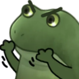 😠 frog, angry, meme, animal, green, cartoon telegram sticker