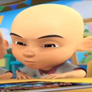 👩‍🦲 Upin Upin & Ipin Cartoon, animiert, Figur, Kinder telegram sticker