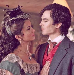 🥀 Elena Gilbert The Vampire Diaries Elena Gilbert, Crónicas Vampíricas, Romance, Pareja, Vampiro, Amor, Televisión, Retrato, Belleza telegram sticker