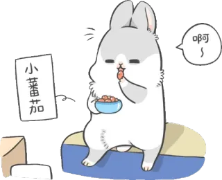 😄 啊
~
小
菜
苗
加 rabbit, cute, eating, cartoon telegram sticker