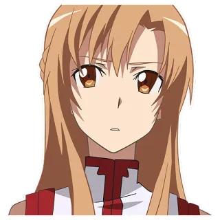 🤔 Asuna Yuuki Sword Art Online Anime, Personaggio, Ragazza Anime, Asuna, Sword Art Online telegram sticker