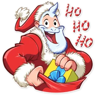 🎅 Santa Claus HO HO HO weihnachtsmann, weihnachten, feiertage, ho ho ho, geschenk, geschenke telegram sticker