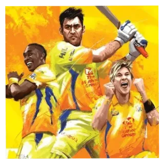 CSK 💛 @IPL_2020_Official_BCCI — @stckrRobot telegram stickers