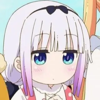 🍬 Kanna Kamui Miss Kobayashi's Dragon Maid 애니메이션, 만화, 귀여운, 드래곤, 귀여움, 칸나, 코바야시네 메이드래곤 whatsapp sticker