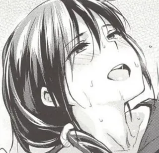 😜 漫画, アニメ, 女性, 汗, 疲れた, 疲労困憊 telegram sticker