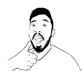 👍 thumbs up, person, cartoon, gesture, positive, agreement telegram sticker