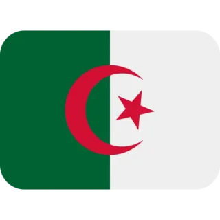 🇩🇿 bandera, Argelia, bandera nacional, país telegram sticker