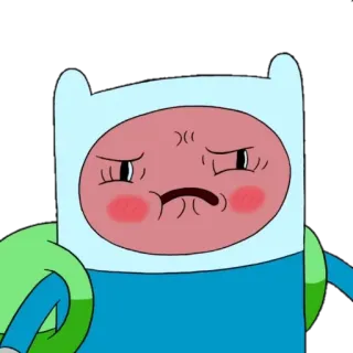 😖 Finn Adventure Time Cartoon, Adventure Time, Finn, Sticker telegram sticker