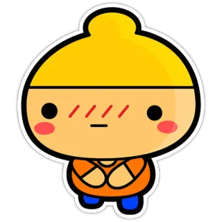 😠 mignon, dessin animé, sticker, kawaii, personnage, illustration telegram sticker