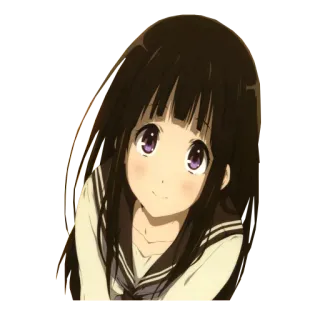 🙂 Anime, Fille, Uniforme scolaire, Mignon, Manga whatsapp sticker