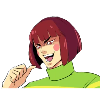 😄 Chara Undertale chara, undertale, anime telegram sticker