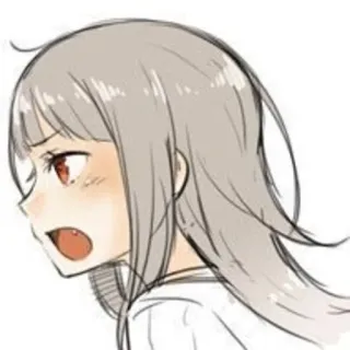 😠 anime, manga, girl, expression, sketch telegram sticker