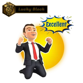 😍 Lucky Block Excellent lucky, block, excellent, success, cartoon telegram sticker
