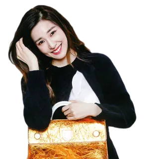 😄 wanita, senyum, tas, mode, potret, asia, kecantikan telegram sticker