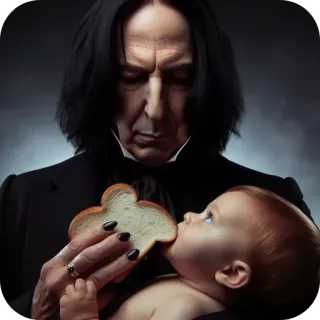 🧑‍🍼 Severus Snape Harry Potter professor, wizard, magic, movie, baby telegram sticker