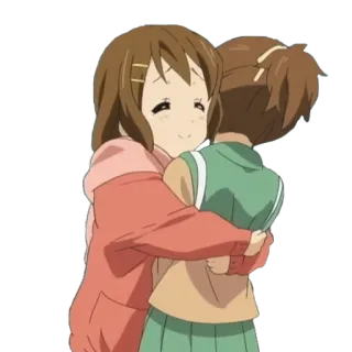❤ Anime, Abbraccio, Amicizia, Carino, Cartoni animati whatsapp sticker