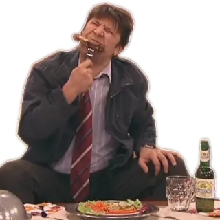 🥩 음식, 식사, 남자, 저녁, 식당 telegram sticker