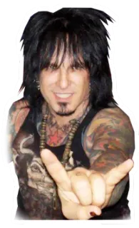 🤘 Nikki Sixx Nikki Sixx, Mötley Crüe, Rock star, Musicien, Tatouage telegram sticker