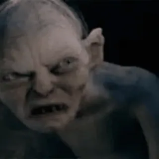 🤬 Gollum Lord of the Rings Fantasy, Wezen, Monster, Gollum, Lord of the Rings telegram sticker