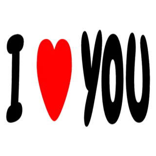 ❤️ I YOU Liebe, Herz, Zuneigung, Romantik, Gruß, Valentinstag whatsapp sticker