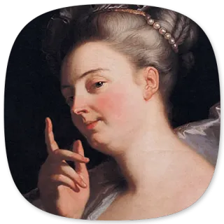 👌 kunst, gemälde, frau, porträt, elegant, klassisch whatsapp sticker