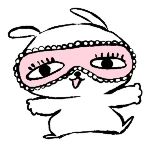 💞 animal, dibujos animados, lindo, perro, kawaii, máscara whatsapp sticker