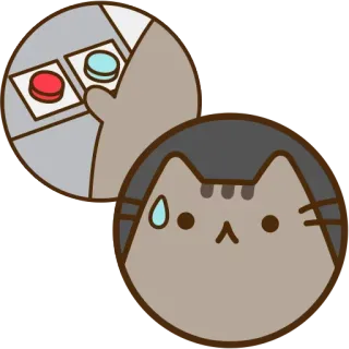 😰 Pusheen cat, pusheen, game, sweat, kawaii telegram sticker
