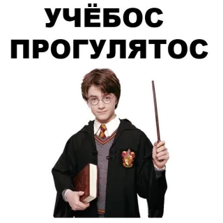 👳 Harry Potter УЧЁБОС
ПРОГУЛЯТОС harry potter, sorcier, magie, livre, russe, autocollant telegram sticker