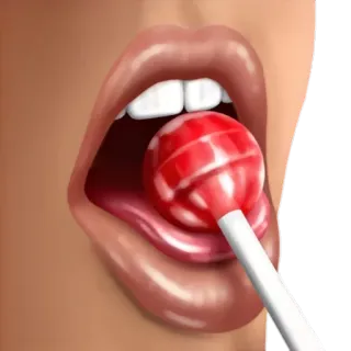 🍭 boca, chupetín, caramelo, labios, dulce, rojo, lengua telegram sticker