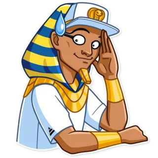 😅 ai cập, pharaoh, hoạt hình, nhân vật, ai cập telegram sticker