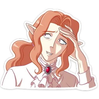 🤦‍♂️ vampire, cartoon, anime, monster, character, fantasy telegram sticker