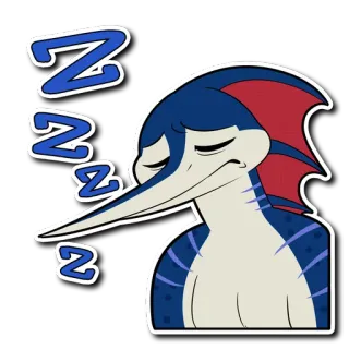 💤 ZZZZ sleeping, sleepy, cartoon, zzz, tired, slumber telegram sticker