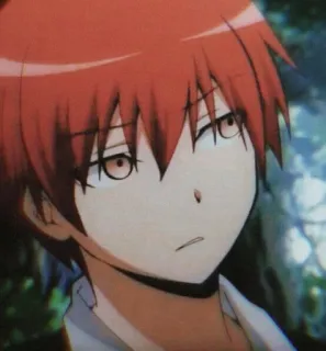 🤨 Karma Akabane Assassination Classroom Аниме, Манга, Рыжие Волосы, Персонаж, Парень, Акабане, Класс Убийц telegram sticker