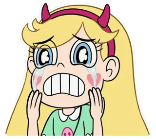 😢 Star Butterfly Star vs. the Forces of Evil Star Butterfly, weinen, Cartoon, traurig, Figur whatsapp sticker