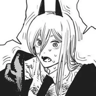 🐚 Power Chainsaw Man anime, manga, Power, Chainsaw Man, devil, monster, scared telegram sticker