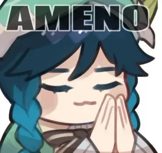 🙏 AMENO Anime, Doa, Seni digital whatsapp sticker
