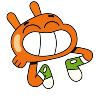 😬 Darwin Watterson The Amazing World of Gumball dessin animé, orange, poisson, Darwin Watterson, Gumball, animé, personnage telegram sticker