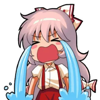 😭 anime, piangere, triste, lacrime, kawaii, carino telegram sticker