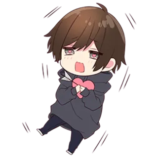 🥰 Anime, Chibi, Słodkie, Serce, Kreskówka telegram sticker