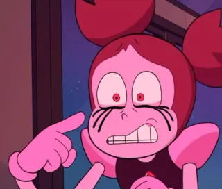 😧 Spinel Steven Universe spinel, steven universe, cartoon, animated, character, sad whatsapp sticker
