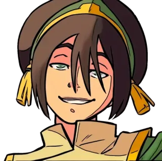 😏 Toph Beifong Avatar: The Last Airbender Avatar, Toph, Toph Beifong, Erd-Bändiger, Cartoon, Charakter, Nickelodeon whatsapp sticker