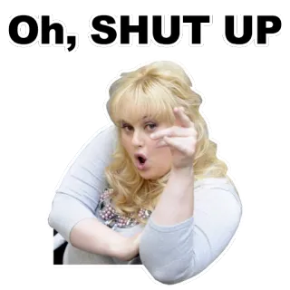 👄 Oh, SHUT UP stai zitto, divertente, meme, espressione, arrabbiato telegram sticker