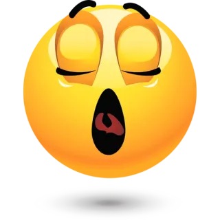 😪 emoji, ziewanie, znudzony, zmęczony, śpiący telegram sticker