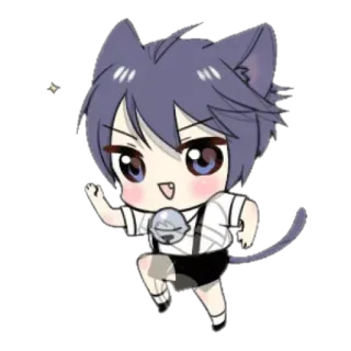 🫐 Catboy, Anime, Chibi, Carino, Kawaii, Manga telegram sticker