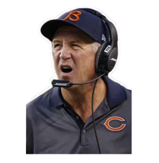 😯 John Fox, Chicago Bears, entrenador, NFL, fútbol americano telegram sticker