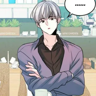🍚 ...... Manhwa, Webtoon, Pria, Kafe, Karakter telegram sticker