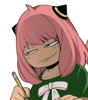 😏 Anya Forger Spy x Family anya forger, spy x family, anime, manga, cute, character, funny, smug telegram sticker
