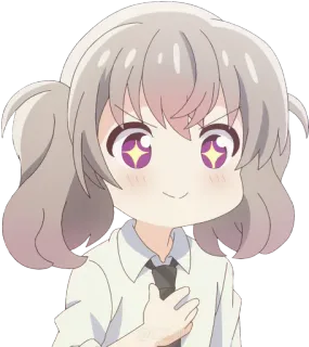 🤩 Anime, Kreskówka, Dziewczyna, Słodkie, Chibi, Naklejka whatsapp sticker