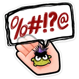 ⭐ %#!?@ chửi thề, tục tĩu, tức giận, từ thô tục, sốc, kiểm duyệt, khó chịu telegram sticker